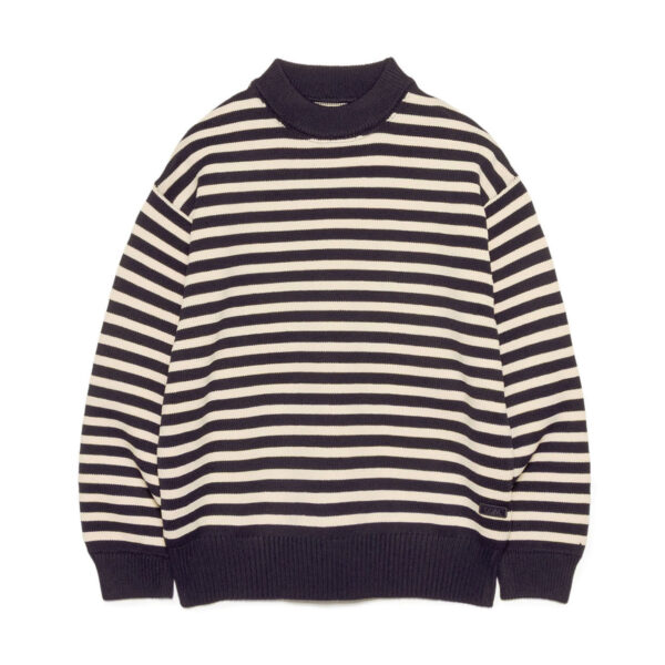 Nanamica Mock Neck Stripe Sweater